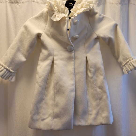 Cream dress coat 3t - Picture 3 of 3